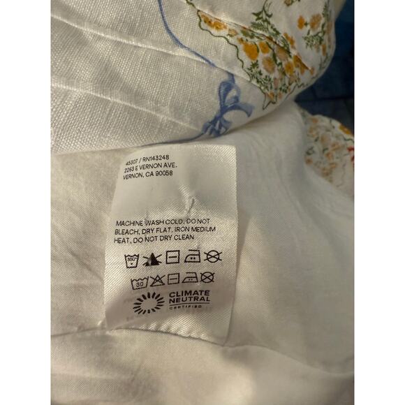 Reformation Linen Pierce Dress Size 8 Floral Midi - Picture 10 of 16